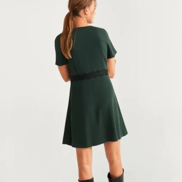 NWOT MNG by Mango Mini Dress with Lace Detail - Picture 12 of 12